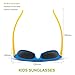 RIVBOS Kids Sunglasses Polarized UV Protection Flexible Rubber Glasses Shades with Strap for Boys Girls RBK004