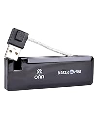 ONN dcd14214 Slim 4 Port USB 2.0 Hub (Negro)