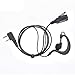 2 x Coodio Kenwood 2 Way Radio Earpiece 2 Pin G-Shape Police Security Headset inline PTT Mic Microphone Earphone For 2-Pin Kenwood Jack Handheld Walkie Talkie Two Way Radio