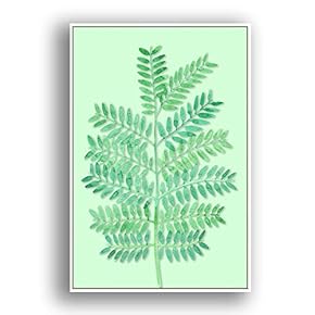 Framed Canvas Wall Art for Living Room, Bedroom Leaves Canvas Prints for Modern Home Decoration Ready to Hang - 16"x24" inches