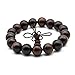 Zen Dear Unisex Natural Rosewood Prayer Beads Buddha Buddhist Prayer Meditation Mala Necklace Bracelet (12mm 17 beads)