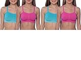 Hanes Comfort Flex Fit Bandini Bras M299 - 4 Pack - Small, Assorted