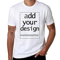 Custom Mens t Shitr Add Your Own Logo Text Photo