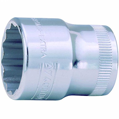 Bahco A7400DZ-19/32 Thin-Walled 3/8-Inch Bi-Hex Standard Length Socket, Silver, 19/32-Inch