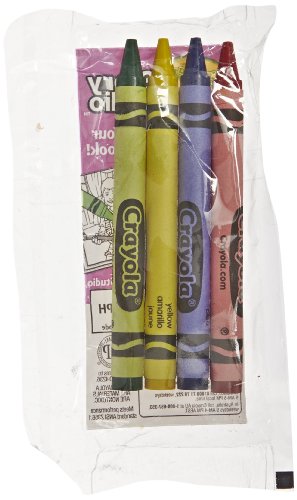 Crayola 520083 Classic Color Pack Crayons, Cello Pack, 4 Colors, 4 per Pack, Case of 360
