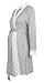 Molliya Maternity Pregnancy Labor Robe Delivery Hospital Nursing Nightgowns Sleepshirts for Breastfeeding Gray