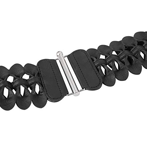 Women Elastic Belt High Waist Cinch Stretch Leather Sash for Ladies Wide Band Plus Size Girl Gift Corset Belt for Dress(Hollow,XL)