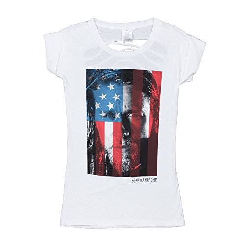 Jax Flag - Sons Of Anarchy Juniors T-shirt: Junior Small - White