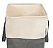 BirdRock Home Square Cloth Laundry Hamper with Handles - Dirty Clothes Sorter - Easy Storage - Foldable - Grey and White Canvas
