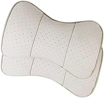 Hongshida 2 PCS Car Headrest Bone Shapes Pillow Neck Rest Travel Pillow (Beige)