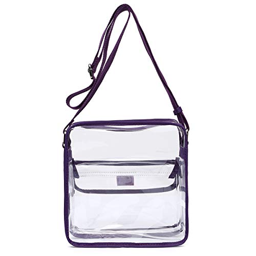 Cowgirl Trendy Medium Clear Shoulder Messenger Bag - NFL Stadium Approved Crossbody - Multiple Pockets - Adjustable Shoulder Strap