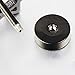 Mens Womens White Black Stud Earrings Steel Illusion Tunnel Plug Screw Back with 6MM Black Cubic Zirconia