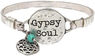 Women's Bracelet Gypsy Soul Burnish Silver Tone Hook Closure ShoppingBuyFaith