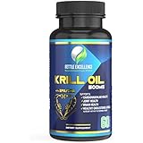 Premium Krill Oil Supplement with EPA/DHA by Fettle Excellence, Astaxanthin, Memory &amp; Mood Enhancer, Boosts Energy, Fights Inflammation, Supports Healthy Joints and Cardiovascular Health, 60 softgels
