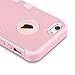 ULAK iPhone SE Case,iPhone 5S Case, Heavy Duty Protection Case with Hybrid High Soft Silicone + Hard PC Case Slim Fit for Apple iPhone 5/5S/SE (Rose Gold)