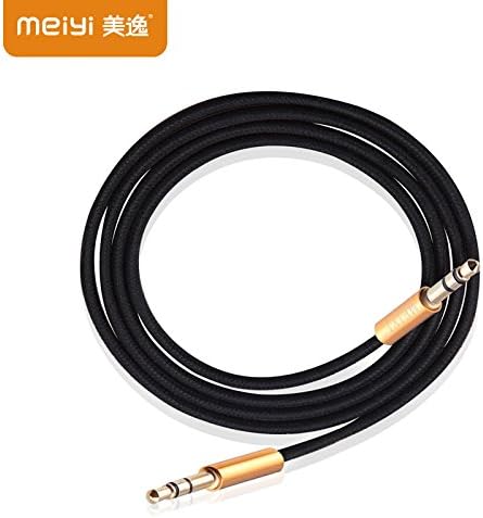[100cm Gold]MEIYI Gold Plated Plug 3.5 mm Jack Aux Cable Male to Male Audio Cable for Car iPhone MP3 MP4 Headphone Speaker Mobile Phone