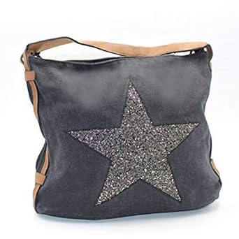 Springstar 2048 Louisa Women Shoulder Bag Casual Tote Bag, Springstar Equine Cross Body Handbag Satchel Purse, Star Glitter European design (Navy)