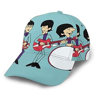 DAWN&ROSE Anime Bea-tles Casquette de baseball en polyester confortable et résistante à l’eau réglable pour homme et… - Les Beatles, Paul McCartney, John Lennon, RIngo Starr, George Harrison