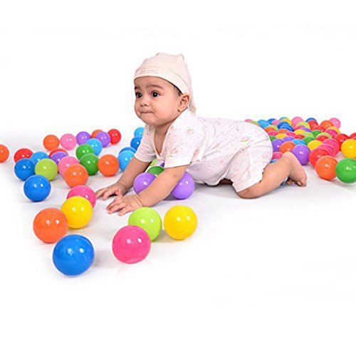 E Support™ 300PCS Colorful Plastic Ball Pit Balls Baby Kids Tent Swim Toys Ball Pool Ball Ocean Ball