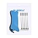 BCP 5pcs 2 in 1 Stainless Steel Lab Spoon Spatula with Neoprene Storage Bag