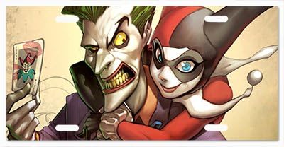 The Joker and Harley Quinn Whicked Vanity License Plate