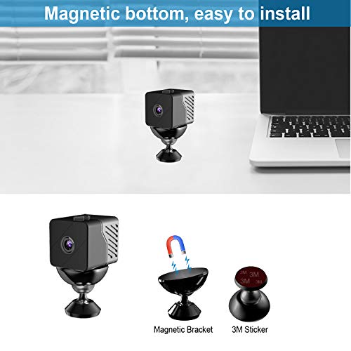 Mini Spy Camera Hidden Camera Conbrov HD33 1080P Indoor Home Security Camera Nanny Cam Built-in Battery Motion Detection Night Vision Home Office