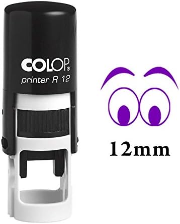Eyes Self Inking Mini Rubber Stamp Colop Round Decorative Teachers Stamps 12mm
