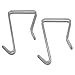 Alera ALECH1SR 0.5 in. x 3.13 in. x 4.75 in. Single-Sided Partition Steel Garment Hook - Silver (2/Pack)