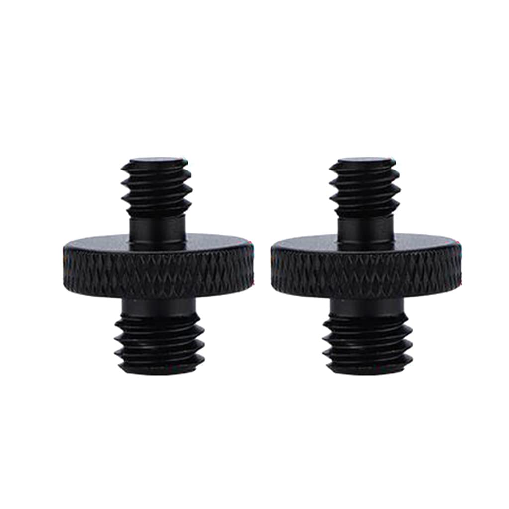 ehbn9 2pcs 1/4"-20 Male to M4 M5 M6 M8 M10 Male Threaded Screws Tripod Converter Screw Black