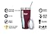 Healthy Human Stainless Steel Tumbler with Straw | Splash Proof Insulated Travel Cruiser Cup | Eco-Friendly Coffee Tumblers with Straws Cleaner & Splash Proof Lid (12oz, Merlot)