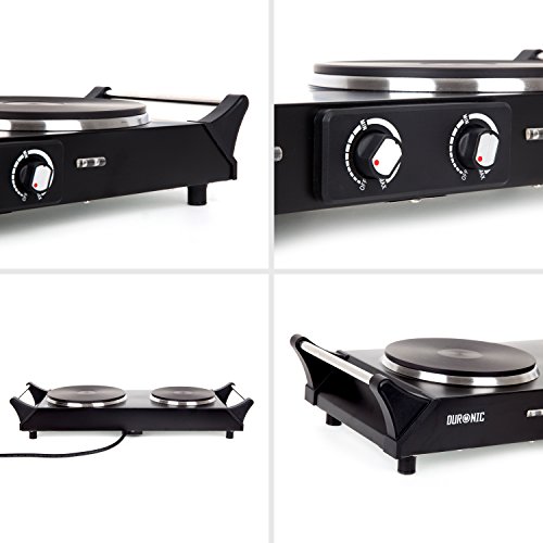 Duronic Hot Plate HP2BK TableTop Cooking 2500W Black Steel