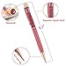 Ballpoint Pens, 5 PCS Rose Gold/Blue/Purple/Pink/Rainbow Metal Pens Desk Accessories, Black Ink Bling Dynamic Liquid Diamond Pen Christmas Gifts for Women