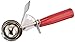 Winco No.24 Ice Cream Disher with Plastic Handle, Size 24, 1 3/4 oz capacity, Red, Stainess Steel