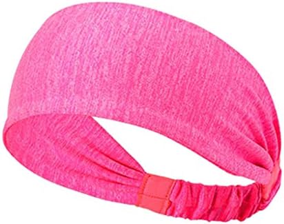 Wide Elastic Yoga Sports Athletic Workout Headband Wicking Sweatband Bandana Headbands Headscarf Knotted Turban Head Warp fits All Men & Women
