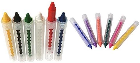12 Face Paint Sticks (Basic and Neon Colors) Halloween Costume by Shopcents