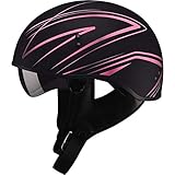 Matte Black/Pink Sz XS GMAX GM65 Torque Half Helmet