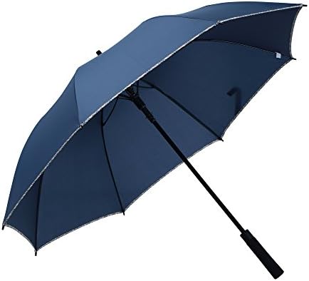 FiveMax 54 Inch Long Big Windproof Auto Open Umbrella - Blue