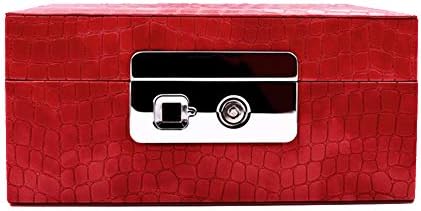 YMXLJJ 360° Smart Fingerprint Lock Elegant Jewelry Storage Box Fingerprint Key Double Unlock Waterproof Storage Box Support USB Charging Jewelry Box