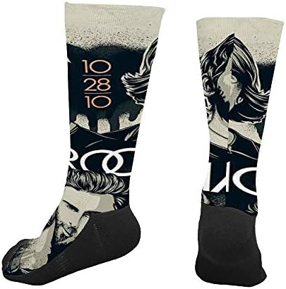 ソックス 靴下 レトロ風 Maroon 5 マルーン5 正規逆輸入品 メンバーイラスト メンズ レディース スポーツ 吸汗通気 登山 男女兼用 サッカー 室内 ランニング 通勤通学