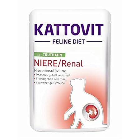 Kattovit | Feline Diets Niere/Renal mit Truthahn | 24 x 85 g