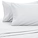 Amazon Brand – Pinzon Signature Cotton Heavyweight Velvet Flannel Sheet Set - King, White