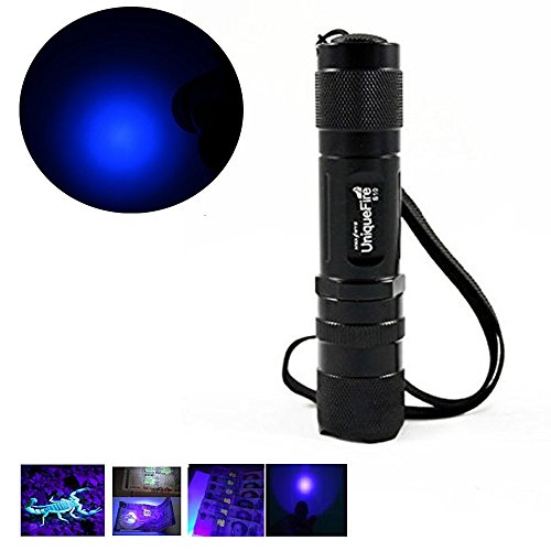 UniqueFire MINI S10 UV 365-370nm Ultraviolet Flashlight Balcklight Torche Lamp For Grate for Room, Mineral Inspection, Detect Fake Money, Gewelry - Thumbnail 4