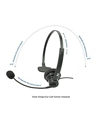 Auriculares RJ9 monaurales de 4 pines para la mayoría de los teléfonos de escritorio con conector RJ9 para auriculares, cancelación de ruido, auriculares de oficina y negocios. Marcas de teléfono compatibles: Avaya Cisco Mitel Yealink Shoretel Grandstream