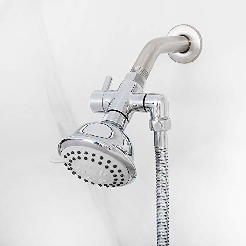 Shower Arm Diverter Valve Brass G1/2 3 Way Universal Bathroom Shower System Component Replacement for Handheld Shower Head and Fixed Spray Head, Polished Chrome - Thumbnail 6
