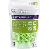 Flents Quiet Contour Ear Plugs/Earplugs | 55 Pair Bonus Pack | NRR 33 | Made in The USA