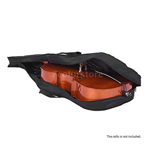 FidgetFidget Portable 4/4 & 3/4 Cello Gig Carrying Bag Case Backpack Adjustable Shoulder T4F9