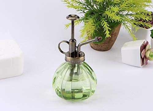 Yeeco Plant Mister, Plant Watering Can Vintage Flower Water Spray Bottle Glass Plant Atomizer with Pump for Terrariums Flowers Potted Plants - Green
