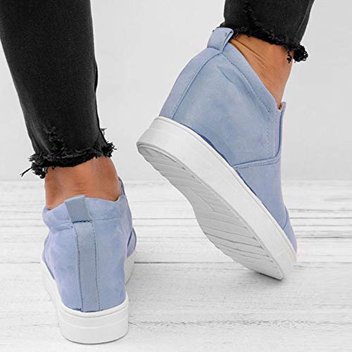 Teresamoon Women's Ladies Fashion Ankle Letter Increasing Wedges Shoes Short Boots - Thumbnail 2