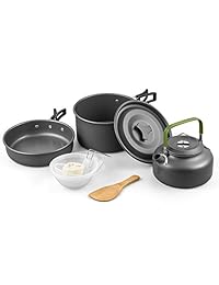 Terra Hiker   Batería de cocina para camping, anti
