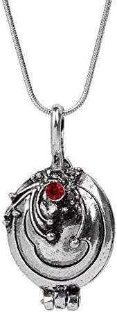 GudelaaGudelaa Vampire Diaries Elena Necklace Chain Vervain Medallion Silver Vampirkette